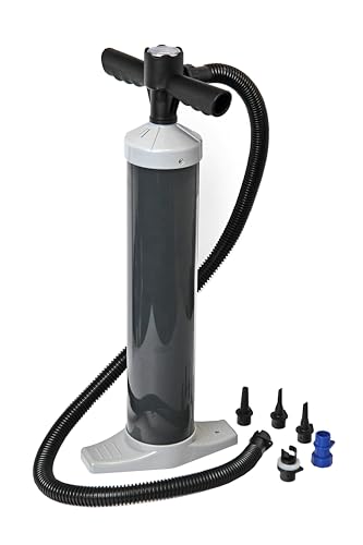 Outdoor Revolution High Pressure Hand Pump Dual-Action For Tent, Awning, Airbed, Paddle Board 15PSI with Valve Adaptors