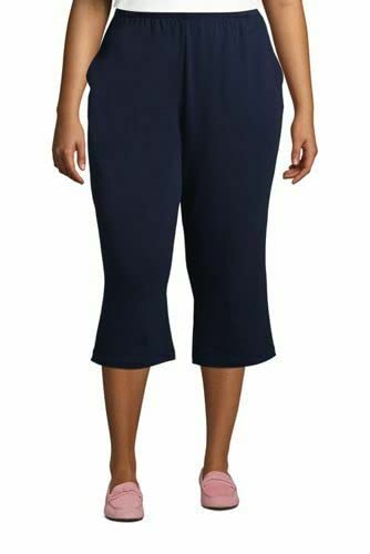 Lands' End Women S Sport Knit Capri Pants Radiant Navy Regular X-Small #TOP17