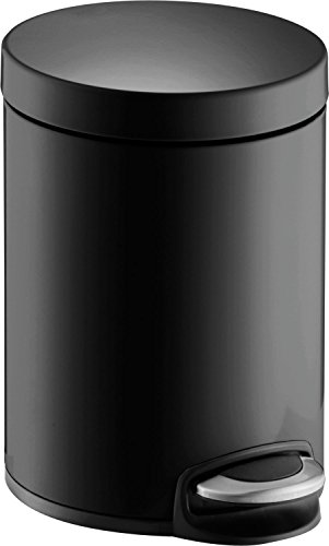 Métal-tretabfallbehälter classic Helit h2403495 noir de 5l pour petits espaces