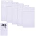 Wisdompro 5 Pack Heavy Duty Pocket Protector for Shirts, Lab Coats, Pants - Multi-Purpose- Holds Pens, Pointers, Cards, and Notes. Top is Pre-Slotted for Lanyard and Has Holes for Nametag - White