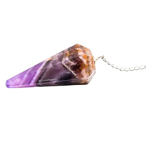 Image of Certified Amethyst Chevron Pendulum Dowsing Tool