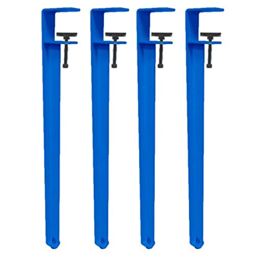 DIYコーヒー用調節可能な金属製テーブル脚 Fシェイプデザイン アイアン家具コンソール 簡単設置 保護パッドと六角レンチ付き 71cm ダークブルー