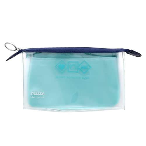 Image of SUN-STAR Jujutsu Kaisen, Gusset Clear Pouch mitte Large Capacity, for Pencil Case and Cosmetic Pouch, W7.5 x H3.9 x D2.4inch (19 x 10 x 6cm)