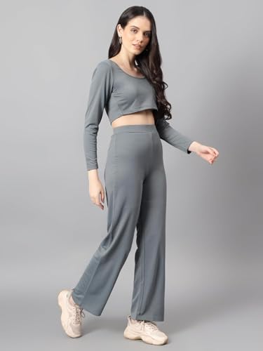Image of KOTTY Women Cotton Blend Solid Co-Ord And Dress Set