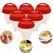 Silicon Egg Boil Cooker Mold Steamer Boiler 6 Pouch (Multi Color)