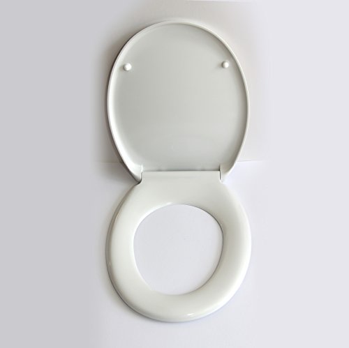 FixtheBog White Soft Close Luxury WC Toilet Seat DShape Top or Bottom Fix Chrome Hinges
