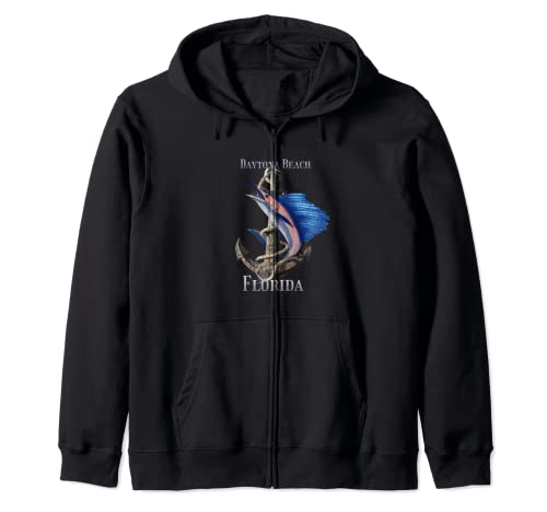 Daytona Beach Florida Pez espada Marlin Ocean Fishing Sudadera con Capucha