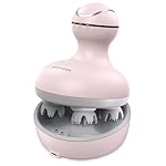 cotsoco Electric Scalp Head Massager, Scalp Hair Massage Waterproof Head Massager with 4 Heads 84 Nodes for Hair Growth and Stress Release Massage Pink