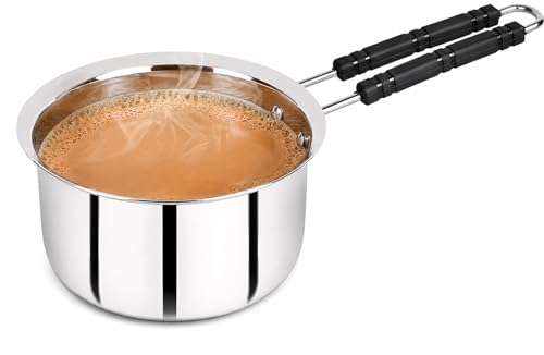 Image of Premium Stainless Steel Induction Bottom Saucepan with Heat-Resistant Wire Handle, 3000 ML, Durable & Easy to Clean, Multipurpose, Perfect for Cooking Sauces, Soups, and Stews