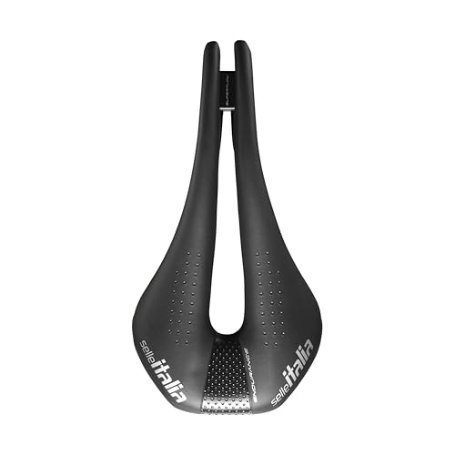 Selle Italia Novus Superflow Endurance TM Road Bike Saddle - Comfortable Men and Women MTB and Road Bicycle Seat - 282 x 149mm, Men, 310g, Black