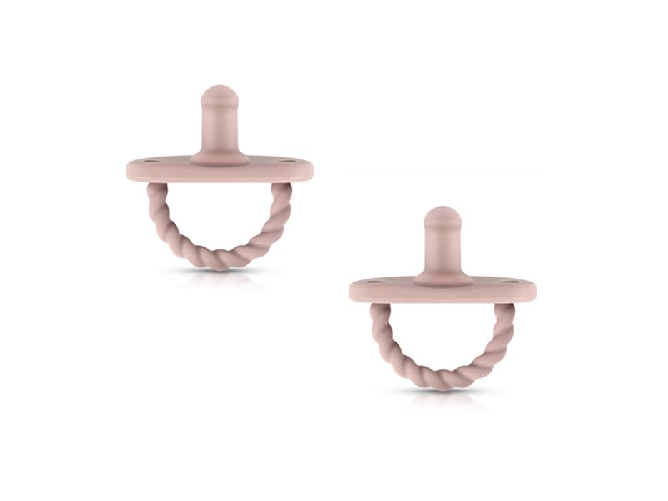 Image of Sweetie Pacifier Soother Baby Silicone Baby Pacifier Soft Silicone Certified BPA Free Set of 2 (Light Pink)