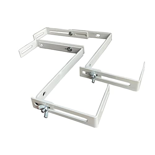 Artillen 2 Stück Pflanzenaufhänger Wandhaken Blumenfenster Box Pflanzgefäß Halterungen Blumenkasten Halter für Montage Geländer Balkon Blumentopf Halterung Verstellbarer Blumentopf Pflanztopf Halter