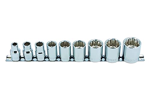 Coffret de douilles Whitworth 1/2"D Laser 2919 pour filetage anglais ancien