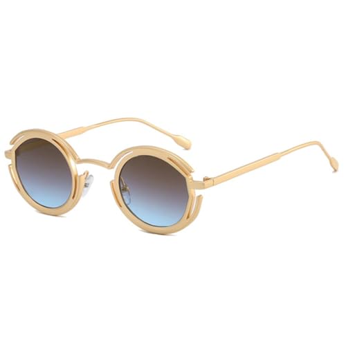 Lunettes de soleil retro rondes MUTYNE avec monture metallique unique et finitions soignees