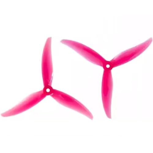 Hélices 5 pouces 5127.5 pour pièces de drone Freestyle RC FPV tripales en polycarbonate rose