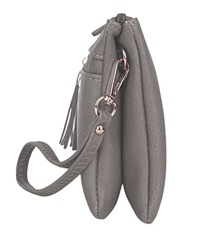 Image of Solene Women's Lightweight Multi Compartment Wristlet Clutch Wallet Crossbody Bag
