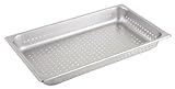 Winco Full Size 2.5' Deep Metal Food Pan/Steam Table Pan, Perforated, 22 Gauge