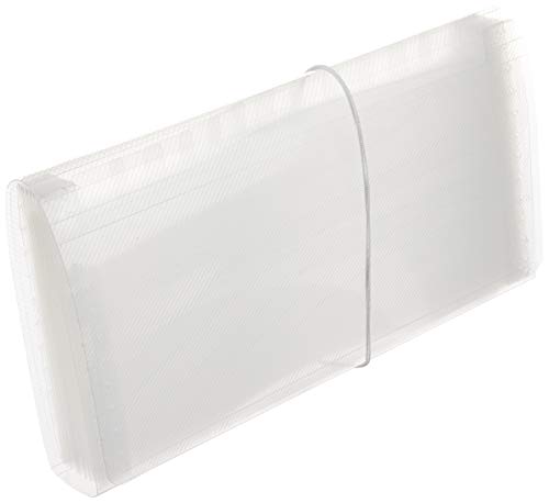 Pasta Sanfonada Plastica Porta Cheque 12 Div. Cristal - 01 Unidade Polibras, Cristal