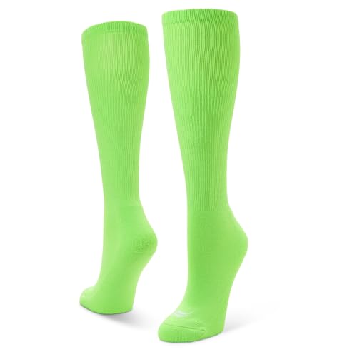 Sof Sole All Sport Over-the-Calf Team Athletic Performance Socks (2 Pair) Medium Neon Green