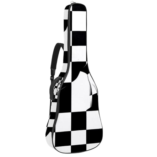 Housse guitare acoustique Hipster Bull Dog avec 2 poches et bandoulière