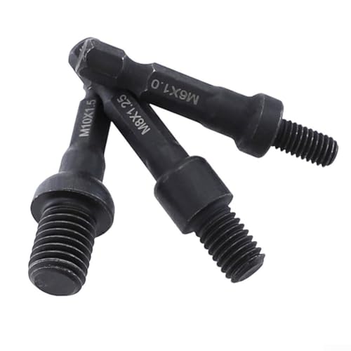 Adaptadores de enchufe CrMo compatibles con M6/M8/M10 con herramientas de vástago hexagonal de 1/4 pulgadas para manejar pernos de suspensión y para tuercas de inserción (A)