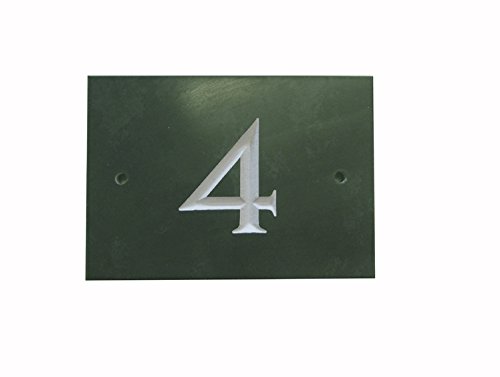 Green Slate House Number (1-99) (No 4) — image 1