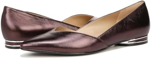 Naturalizer Womens Havana Pointed Toe Slip On Dress Ballet Flat Cabernet Sauvignon Red Metallic Leather 6 M | Image 3