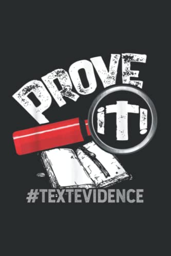 Prove It Text Evidence Funny Teacher Textevidence: Ruled Lined Journal, Matte Finish Cover, 6x9 inches , 120 Pages, for Kids, Office, School Supplies. image 2
