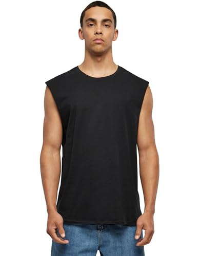 Urban Classics Herren T-Shirt Open Edge Sleeveless Tee, ärmelloses T-Shirt für Männer, Rundhals, Baumwolle, erhältlich in vielen Farben, Größen...