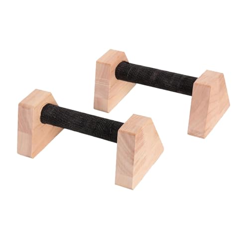 kowaku 2X Push up Bar Stands Pushup Bar for Men Upper Body Strength Training Wood Planks Handstand Blocks Home Fitness Equipment, 20cm