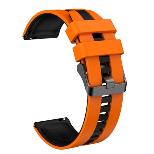 ラバーベルト ブラック/オレンジ 時計 ラバーベルト ブラック/オレンジ 時計 時計ベルト 黒 18mm/20mm/22mm