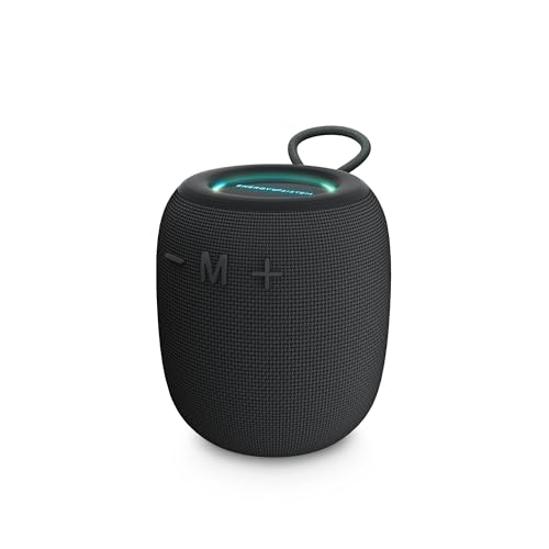 Energy Sistem– Altavoz Bluetooth (Bluetooth 5.3, 18 Horas de batería, IPX6, True Wireless, Plástico 100% Reciclado, Luces LED) (Negro)