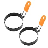 2 Stück Spiegeleiform,Spiegeleierformen für Die Pfanne,Edelstahl Eierform,Pfannkuchen Form,Pochierte Eier Form,Spiegeleier Form Ring,Eierformer Spiegelei,Pochierte Eier für Spiegeleier Hackbraten
