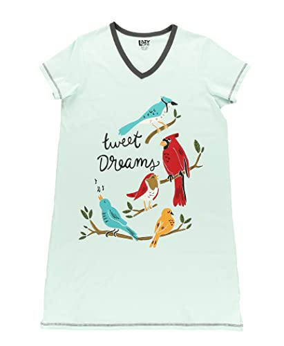 Image of Lazy One Women's Novelty Nightshirt - Funny Cotton Nightgown, Cute V-neck Sleep Shirts, Women's Sleepwear