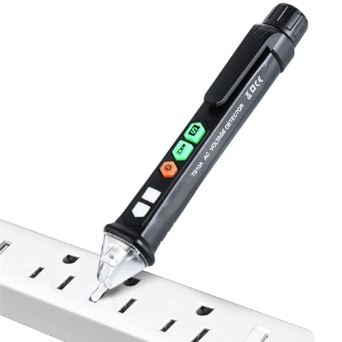 非接触電圧検出器 - 電気回路テスター、ライブワイヤーファインダー、ACセンサーツール|家庭安全電気チェックと電力線の識別のための可聴アラームを備えたLEDインジケーター