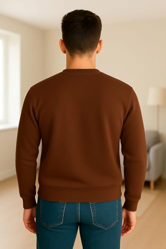 Image of Men's Premium Sweatshirt - Warm, Soft & Stylish Pullover | Casual Winter wear with Full Sleeves | Perfect for Gym, Travel & Everyday Comfort | Plain Sweatshirt for Men