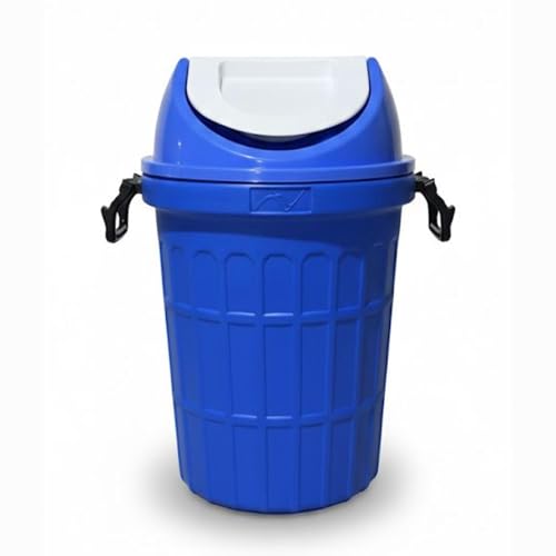 Image of HiBi Swing Bin 75 Litre Large Outdoor Waste Bin (Blue)