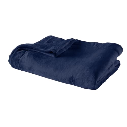 DODO - Plaid Polaire Extra Doux Bleu 130x170 cm - pour Canapé, Lit ou Fauteuil - Confort Durable et Élégant - 100% Polyester Microfibre - Lavable en Machine...