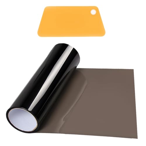 PYALXDN 1 Pcs Car HeadLight Tint Film 12 X 48inch Cuttable&Stretchability Car Headlight Taillight Fog Light Vinyl Wrap Protector Non-Marking Self-Adhesive Decals Car Decor mit squeegee Light Black