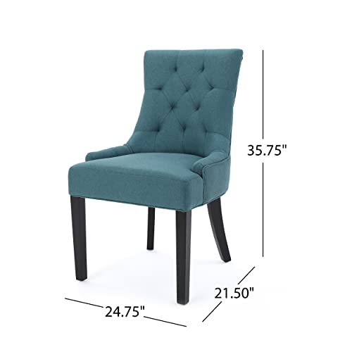 Christopher Knight Home Hayden Fabric Dining Chairs, 2-Pcs Set, Dark Teal #TOP2