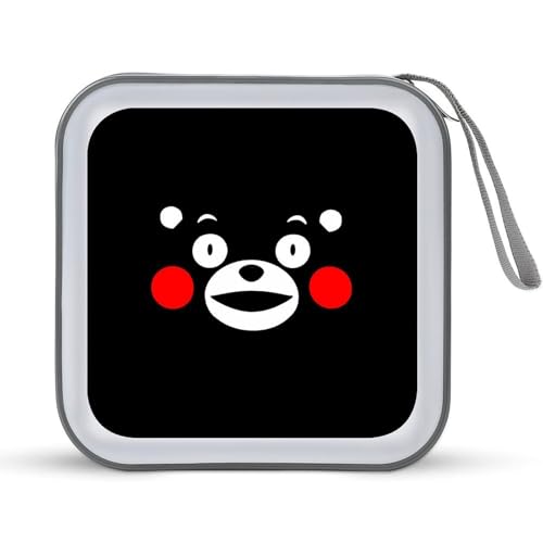 くまモン CDケース プラケース DVD収納ケース CD収納ボックス ディスクケース 防水 メディアケース 大容量 40枚収納 小型 持ち運び便利 薄型 ファスナー付 旅行