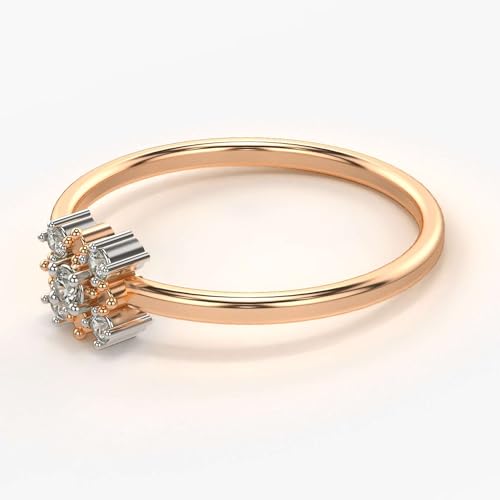 Image of Sterling Silver & Certified Lab Grown Diamond 0.09cts | Ring For Women /Girls | Stylish & Elegant | VGR0398