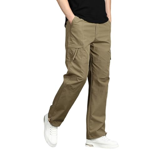Cargo Pants for Men Big and Tall Straight Leg Outdoor Hiking Sports Trouser Baggy Jogger Sweatpant with Multi Pockets