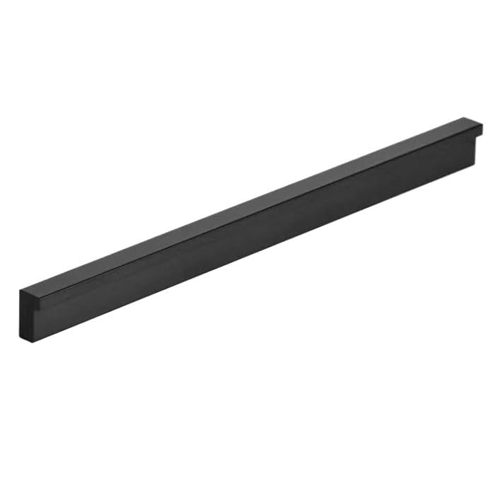 Poignées invisibles de bord de doigt en aluminium noir 110mm pour meuble et armoire