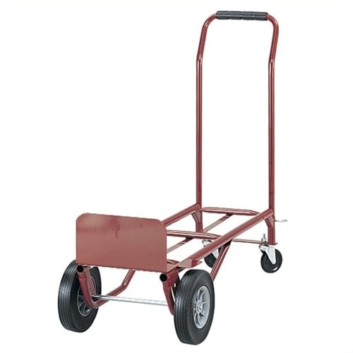 Carretilla convertible pesada de metal roja 18x16x51 pulgadas miniatura 2