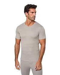 Abanderado Camiseta línea Térmico de Manga Corta F...: Interior afelpado para mayor suavidad Tejido Interlock Cuello redondo