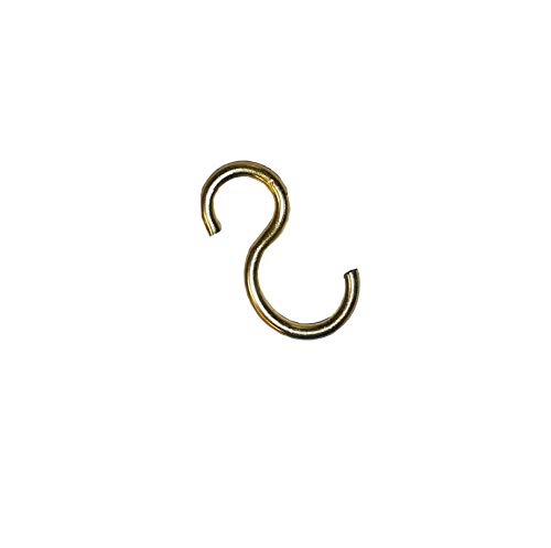 Sistema de colgar cuadros de cadena de latón dorado para riel tradicional victoriano Dado (gancho extra en S dorado)