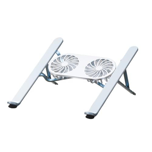 Ldabrye Soporte ergonómico para portátil con ajuste de múltiples ángulos, soporte de refrigeración de aluminio con ventilador silencioso 6 ajustes de altura