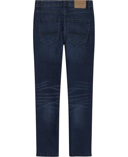 Image of Tommy Hilfiger Boys' 5-Pocket Stretch Slim Straight Leg Denim Jean, Zipper Fly & Button Closure