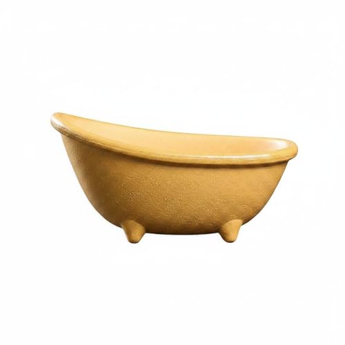 Gralara Bathtub Tea Pet Creative Design Clay Tea Pet Handmade for Desk